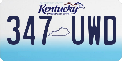 KY license plate 347UWD