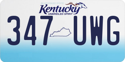 KY license plate 347UWG