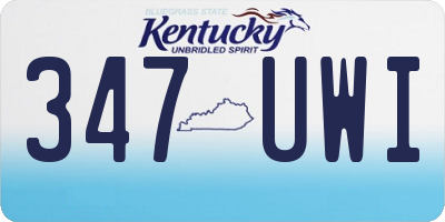 KY license plate 347UWI
