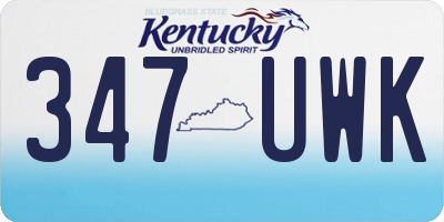 KY license plate 347UWK