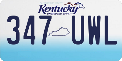 KY license plate 347UWL