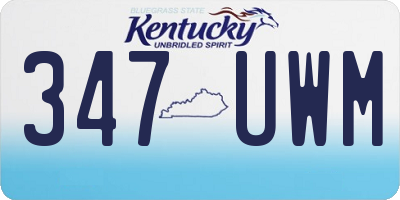 KY license plate 347UWM