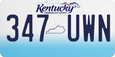 KY license plate 347UWN