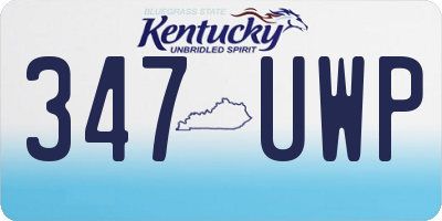 KY license plate 347UWP