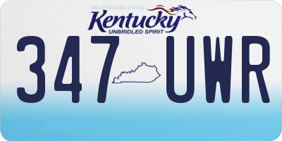 KY license plate 347UWR
