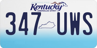 KY license plate 347UWS