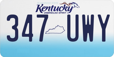 KY license plate 347UWY