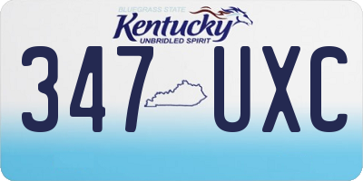 KY license plate 347UXC