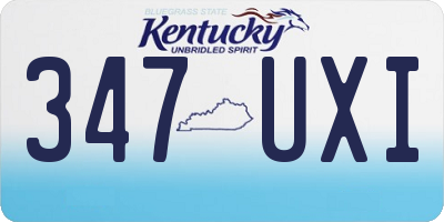 KY license plate 347UXI