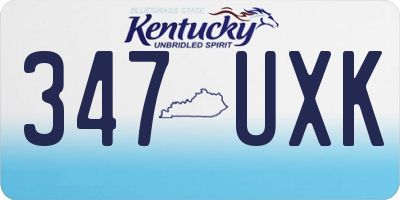 KY license plate 347UXK
