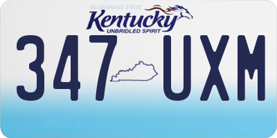 KY license plate 347UXM