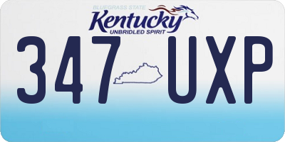 KY license plate 347UXP