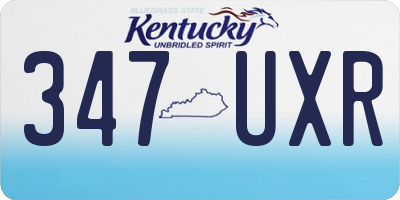 KY license plate 347UXR