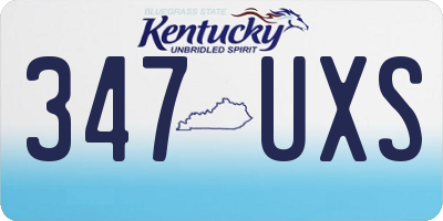 KY license plate 347UXS