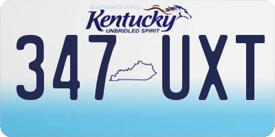 KY license plate 347UXT