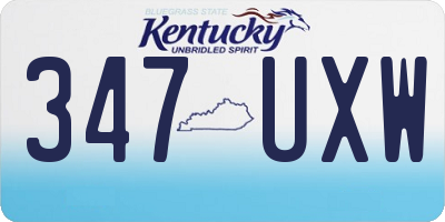 KY license plate 347UXW