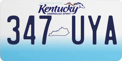 KY license plate 347UYA