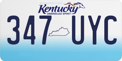 KY license plate 347UYC