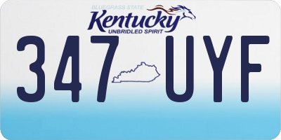 KY license plate 347UYF