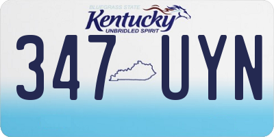 KY license plate 347UYN