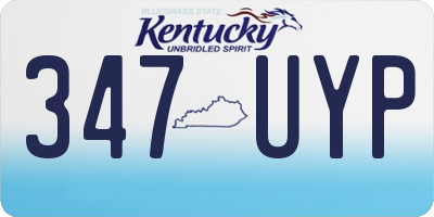 KY license plate 347UYP