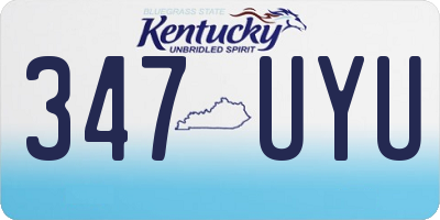 KY license plate 347UYU