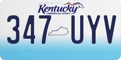 KY license plate 347UYV