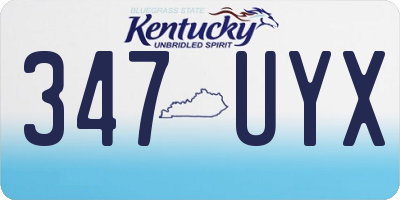 KY license plate 347UYX