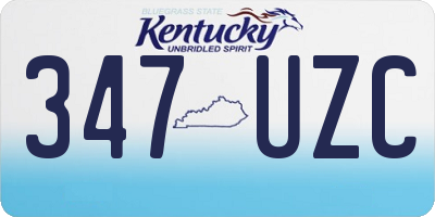 KY license plate 347UZC