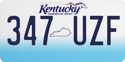 KY license plate 347UZF