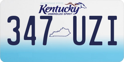 KY license plate 347UZI