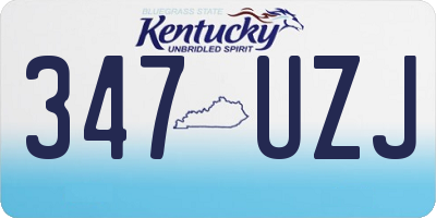KY license plate 347UZJ