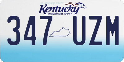 KY license plate 347UZM