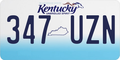 KY license plate 347UZN