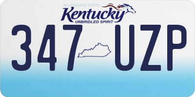 KY license plate 347UZP