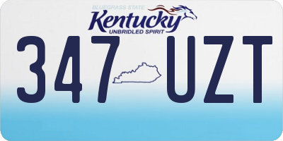 KY license plate 347UZT