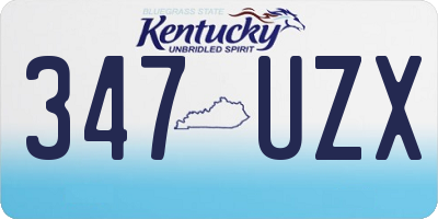 KY license plate 347UZX