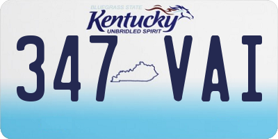 KY license plate 347VAI