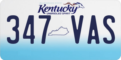 KY license plate 347VAS