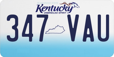 KY license plate 347VAU