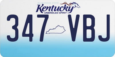 KY license plate 347VBJ