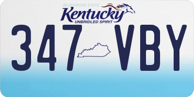 KY license plate 347VBY