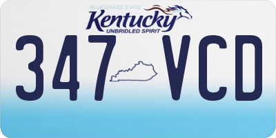 KY license plate 347VCD