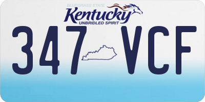 KY license plate 347VCF