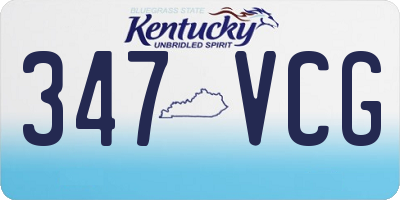 KY license plate 347VCG