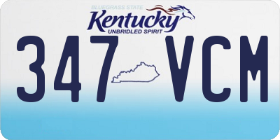 KY license plate 347VCM