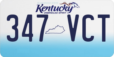 KY license plate 347VCT