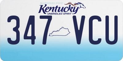 KY license plate 347VCU