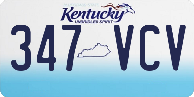 KY license plate 347VCV