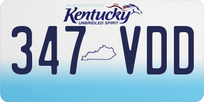 KY license plate 347VDD